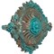 Ekena Millwork Antonio Ceiling Medallion, Hand-Painted Copper Green Patina, 35 7/8"W x 22 1/2"H x 4 3/8"P CM35X22ANCGS - alternate 5